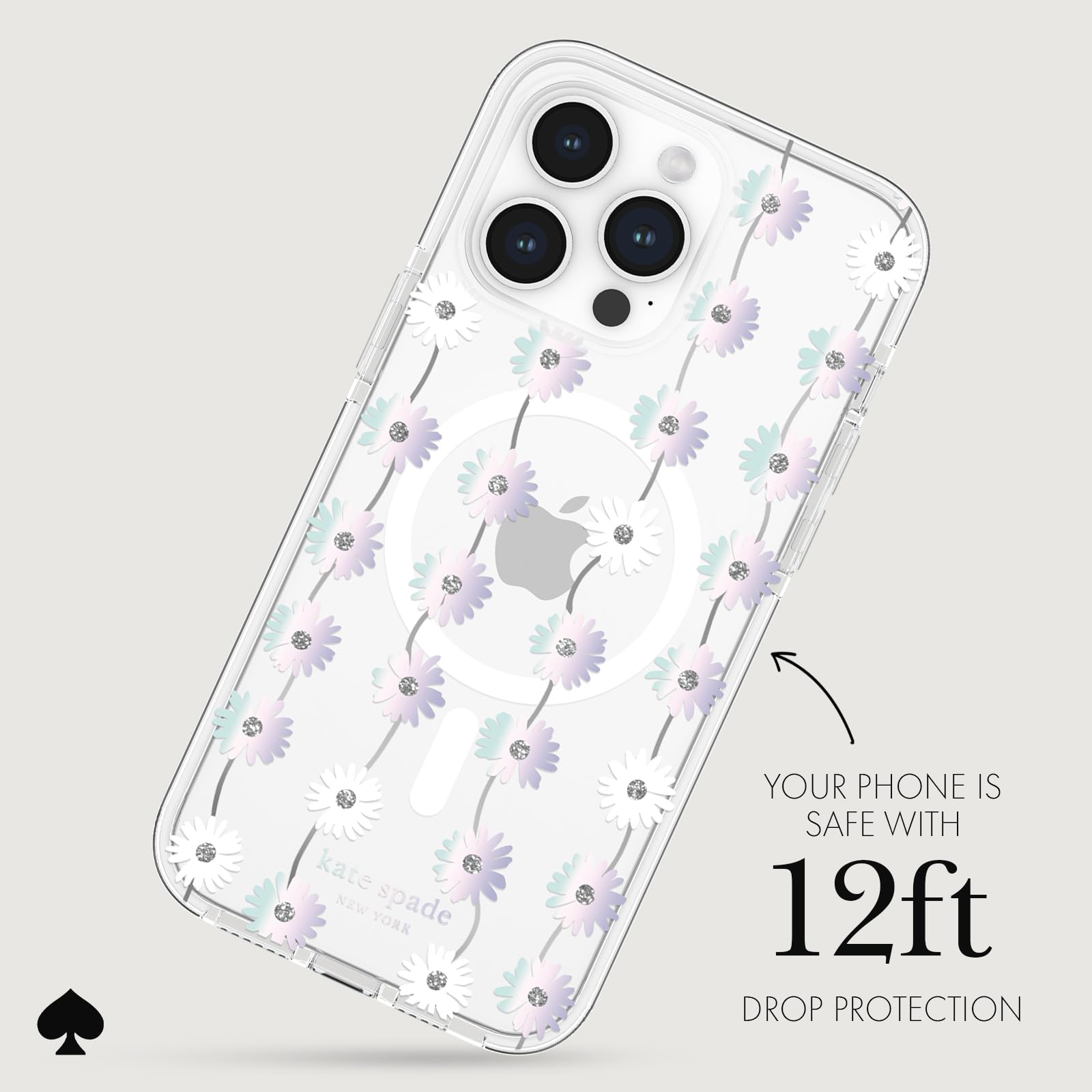Amazon.com: kate spade new york iPhone 15 Pro Max Case, Compatible